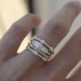 Square Zirconium Ring